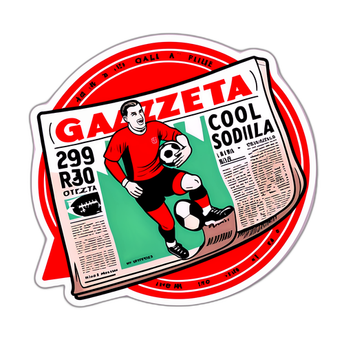 Βιντάτζ στυλ αυτοκόλλητο με τη Γκαζέτα