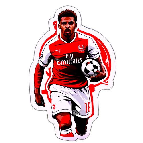 Наклейка с любимым футболистом в форме Арсенала