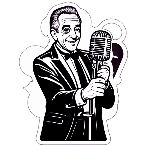 Thierry Ardisson met Vintage Microfoon