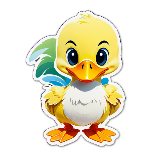A Cute Duck Sticker