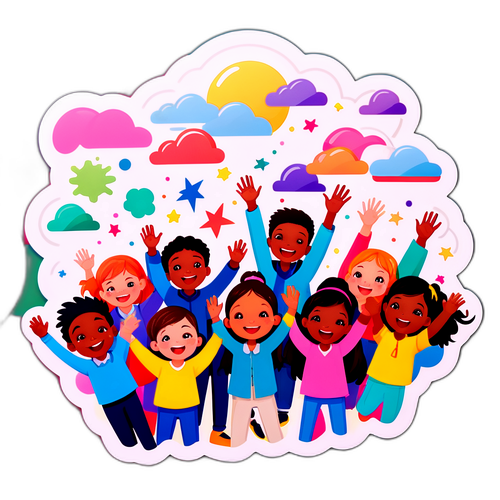 Whimsical Classroom Scene Sticker