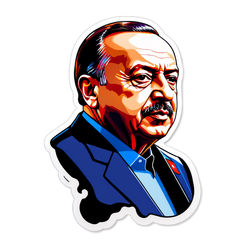 Kepemimpinan Sejati: Sticker Inspiratif dengan Potret Erdogan yang Menggugah Semangat!