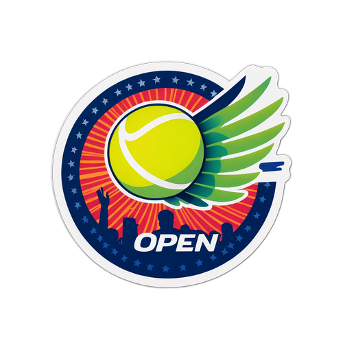 Vibrant Tennis Ball Sticker