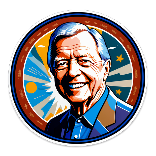 Inspirerende Klistremerke: Hyllest til Jimmy Carter og Hans Fredsarbeid!