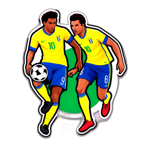 Jugadores Brasileños y Colombianos en Acción
