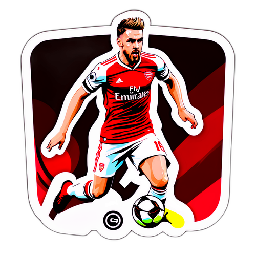 Sticker inayoonyesha mtindo wa Aaron Ramsey