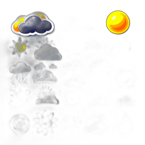 Ilustrație cu diverse tipuri de vreme