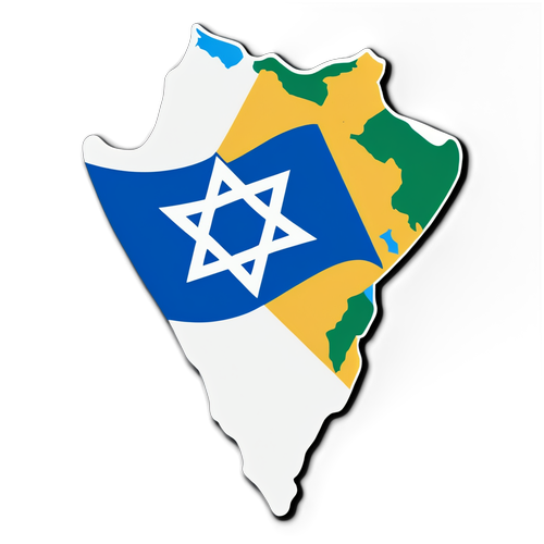 סטיקר Eurovision עם מפת ישראל