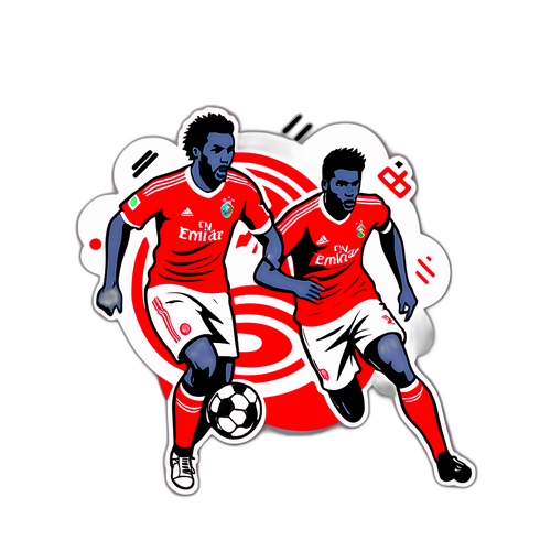 Energetische sticker voor de Benfica vs Alverca wedstrijd