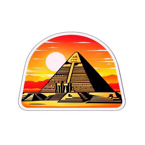 Pyramide Égyptienne au Soleil Couchant