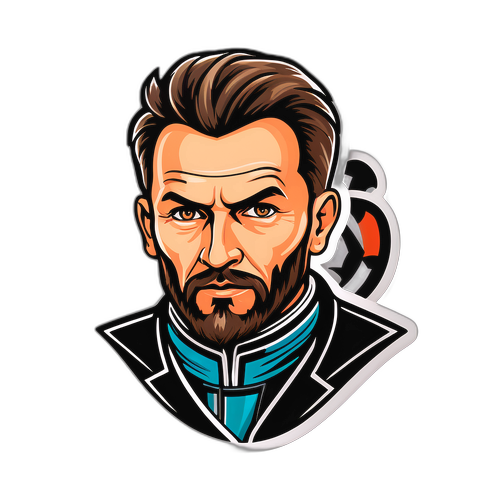 Stylizovaná nálepka Vojtěcha Kačeny