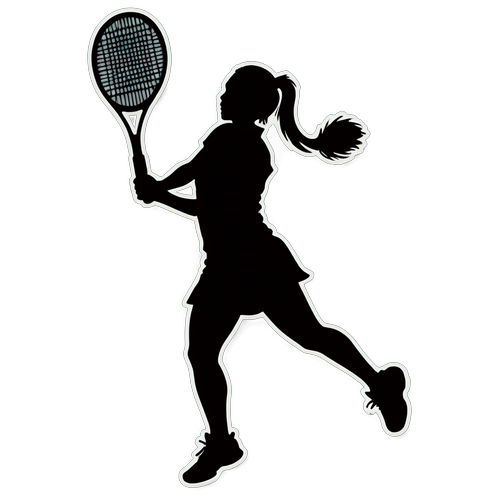 Minimalist Tennis Spiller Silhuet