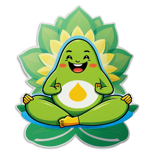 Find Your Inner Zen: The Adorable Avocado Doing Yoga You Didn't Know You Needed!