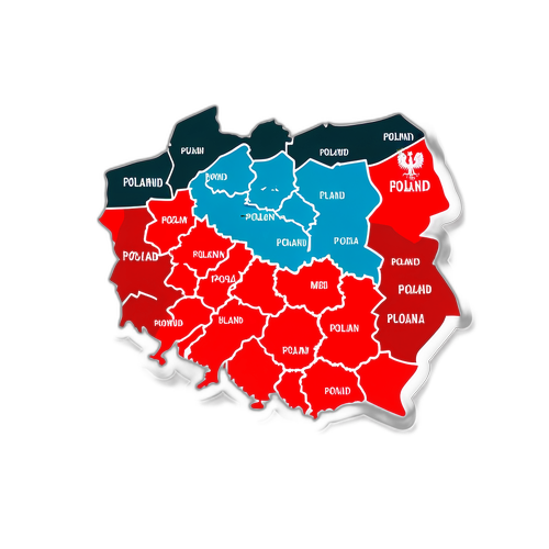 Дизайн з картою Польщі, що відзначає важливі місця, пов'язані з "Вибухом у Польщі"