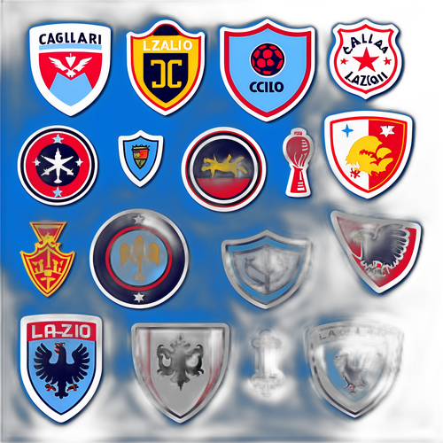 Наклейки з логотипом Кальярі - Лаціо