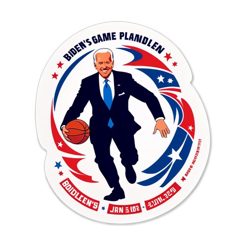 Sticker na Temang Politikal: 'Biden's Game Plan: Hoops and Hope'