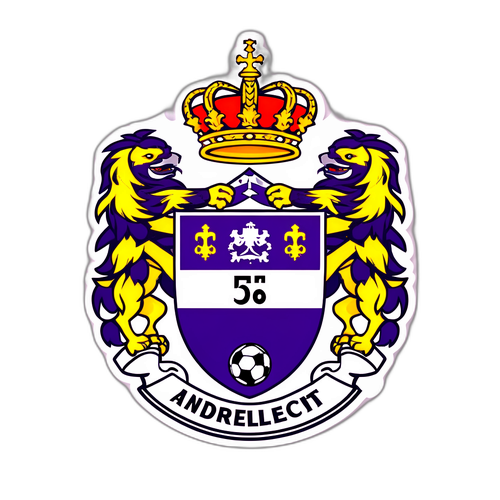 Herb Anderlecht z akcentami piłkarskimi