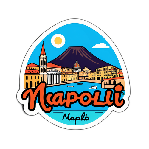 Sticker Minimalista di Napoli