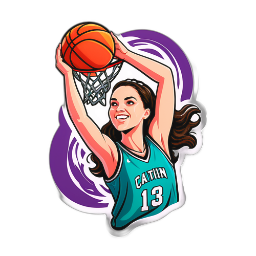Dynamic Basketball Hoop Sticker