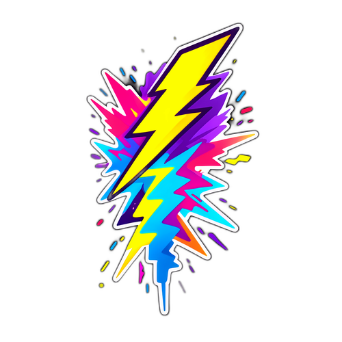 雷にインスパイアされたダイナミックステッカー