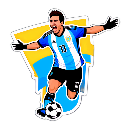 Jugador Argentino Celebrando un Gol