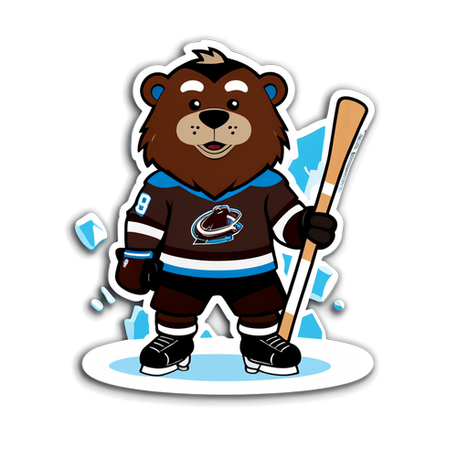 Playful Hershey Bears Mascot Sticker