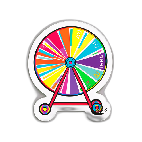 Colorful Spinning Wheel Sticker