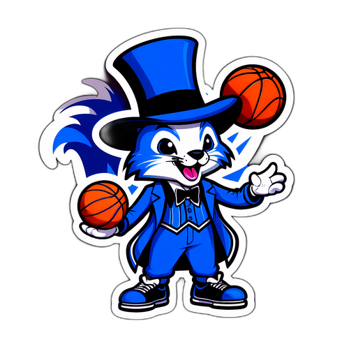 Desenho de um mascote alegre do Orlando Magic