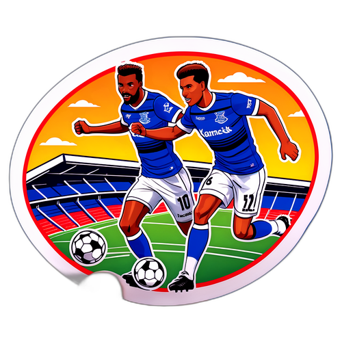 Stiker Dinamis Pertandingan Sepak Bola Kilmarnock vs Rangers