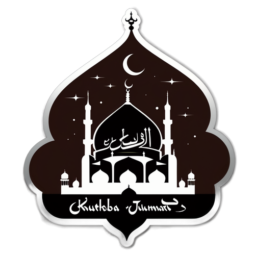 Stiker Damai dengan Siluet Masjid