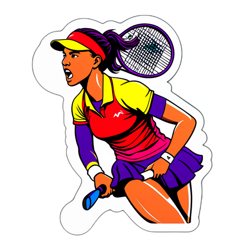 Isang Sining na Sticker na Kumakatawan sa WTA Rankings