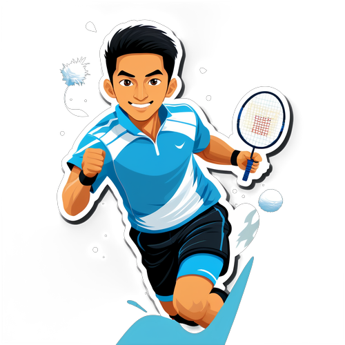 Sticker Unik Nur Izzuddin: Gabungan Badminton dan Kecantikan Arctic yang Memikat!