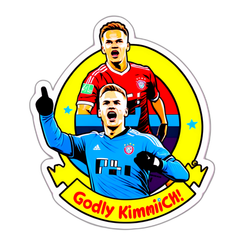Nhãn dán hài hước về cầu thủ Kimmich ghi bàn
