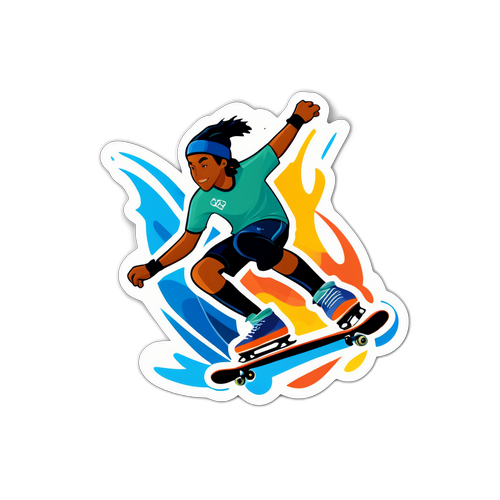 Olympische Skater Sticker