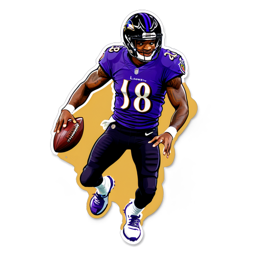 Lamar Jackson Action Sticker