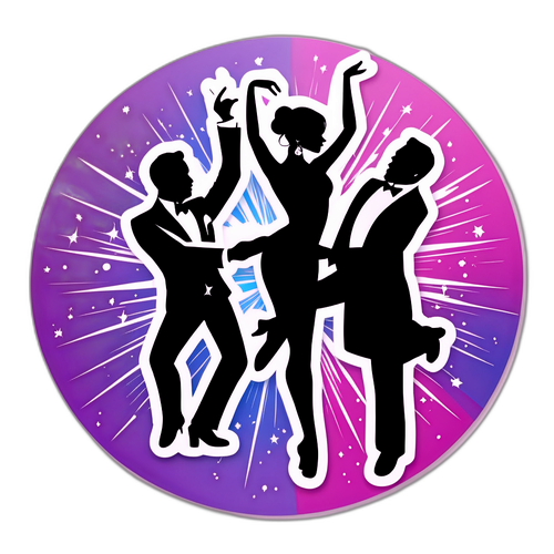 Stickers przedstawiające taniec w stylu 'Dancing with the Stars'
