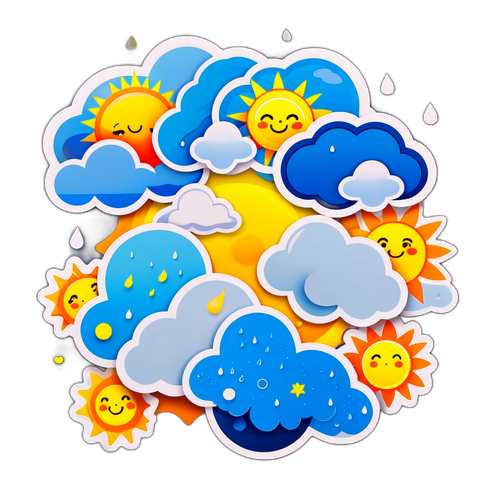 Stiker Cuaca Ceria