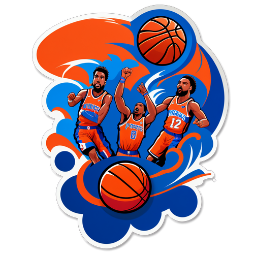 Knicks vs Pistons Sticker Design