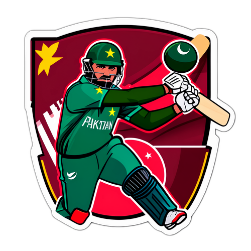 Adesivo interattivo di cricket: Pakistan vs West Indies