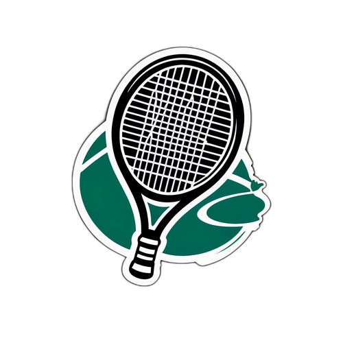 Autocollant en forme de raquette de tennis pour le tournoi de Cincinnati