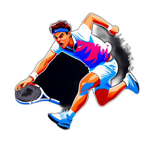 Tennis Action Sticker