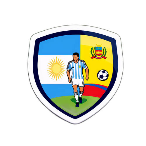 Cena de Futebol: Argentina vs Colômbia