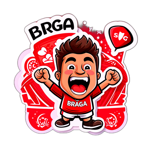 สติ๊กเกอร์แฟนฟุตบอลเชียร์บราก้าในสนาม