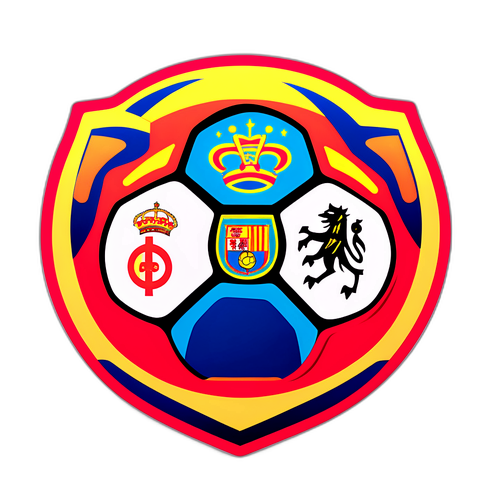 Logo stilizat La Liga cu minge de fotbal