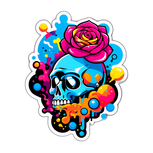 Adesivo ispirato alla street art di Rosa Chemical