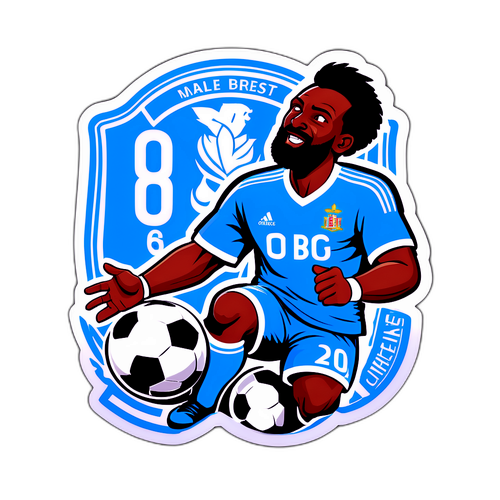Футбольна наклейка, присвячена матчу БРЕСТ – Марсель, з цікавими спостереженнями.