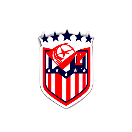 สติ๊กเกอร์แอตเลติโก มาดริด สีน้ำเงินและแดง