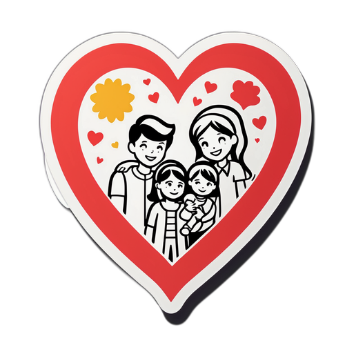爱与家庭的贴纸
