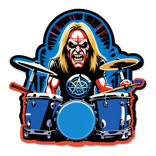 Nicko McBrain Rummuttamassa