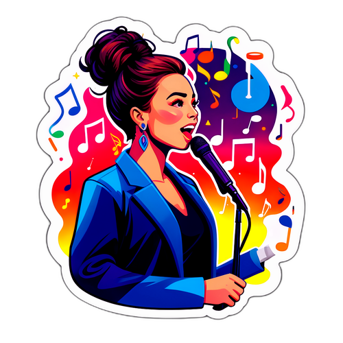 Ваня Дмитриенко поет на сцене